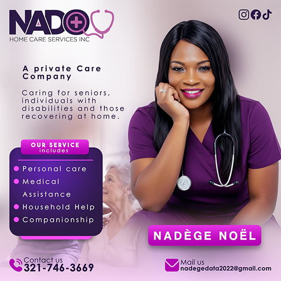 Affiche publicitaire Nadoo Home Care Services — Maxi's Web Company